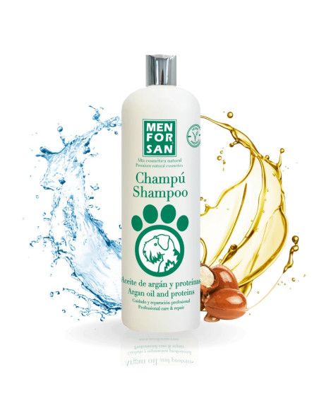 MENFORSAN CHAMPU PROTEINAS DE SEDA Y ACEITE DE ARGAN 300ML (12UD)