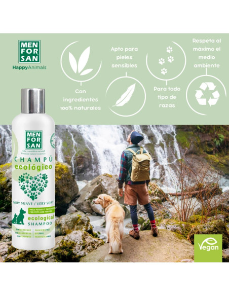 MENFORSAN CHAMPU ECOLOGICO MUY SUAVE PERROS Y CACHORROS 300ML (12UD)