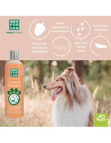 MENFORSAN CHAMPU ACEITE DE NUEZ DE MACADAMIA 300ML (12UD)