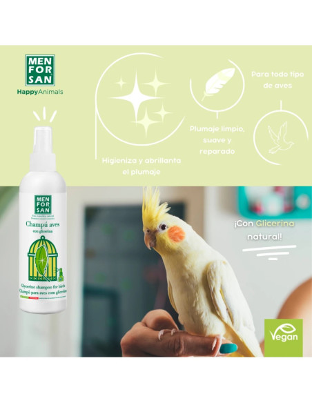 MENFORSAN CHAMPU ABRILLANTADOR PLUMAS CON GLICERINA 125 ML