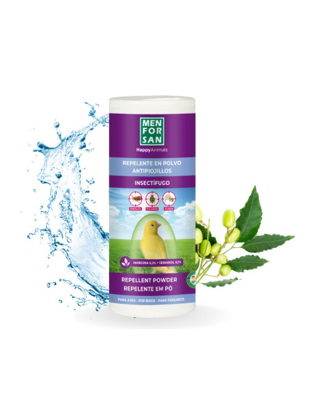MENFORSAN REPELENTE NATURAL POLVO ANTIPIOJILLOS AVES 250 GR (CAJA 14UD)