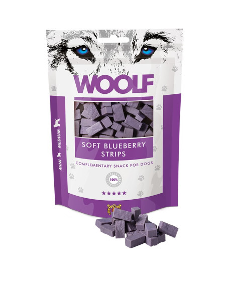 WOOLF SOFT BLUEBERRY STRIPS 100GR (CAJA 10UD)