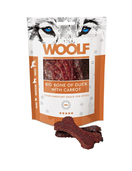 WOOLF BIG BONE OF DUCK WITH CARROT 100GR (10UDS)
