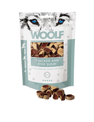 WOOLF CHICKEN AND COD SUSHI 100GR (10UDS)
