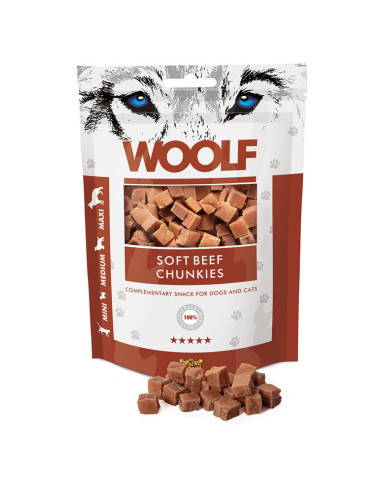 WOOLF BEEF CHUNKIES 100GR (10UDS)