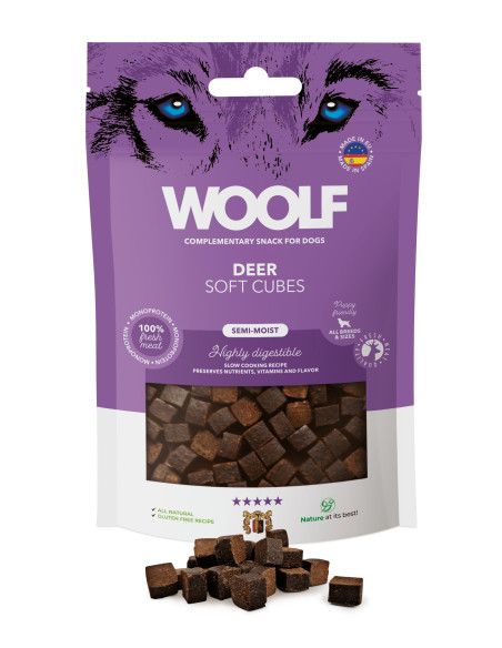 WOOLF SEMIHUMEDO MONOPROTEICO CIERVO 100GR