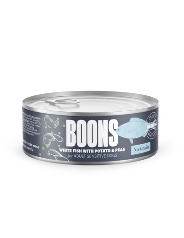 BOONS PATÉ PESCADO BLANCO, PATATAS Y GUISANTES ADULTO 185GR