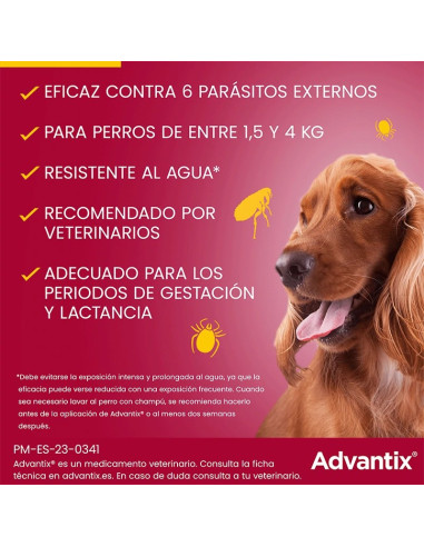 ADVANTIX PIPETA 10-25KG (24*2.5 ml) ENVASE CLINICO