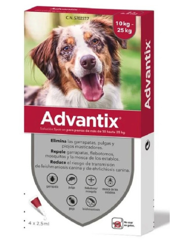 ADVANTIX PIPETA 10-25KG (4*2.5ml)