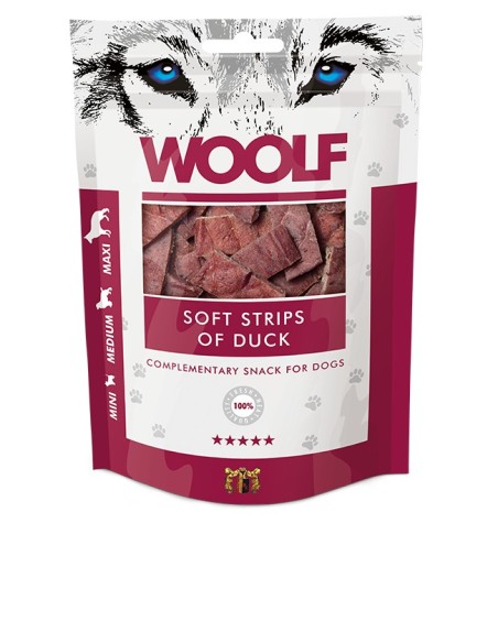 WOOLF SOFT STRIPS OF DUCK 100GR (CAJA 10UD)