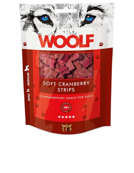 WOOLF SOFT CRANBERRY STRIPS 100G (10UDS)