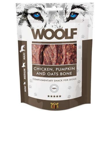 WOOLF LARGE CHICKEN, PUMPKIN AND OATS BONE  100GR (10UDS)