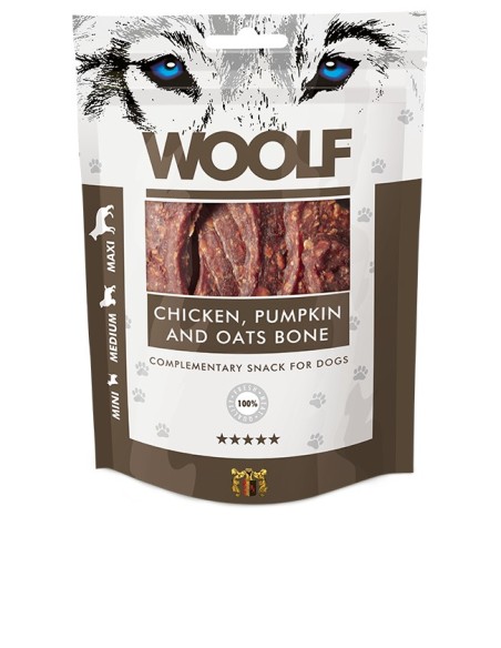 WOOLF LARGE CHICKEN, PUMPKIN AND OATS BONE  100GR (10UDS)