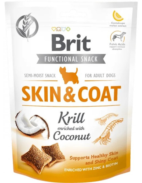 BRIT CARE DOG SNACK SKIN COAT 150GR