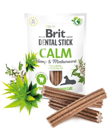 BRIT DENTAL DOG STICK CALM HEMP 251GR