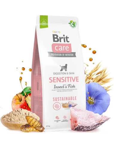 BRIT CARE DOG SUSTAINABLE SENSITIVE INSECT 12KG