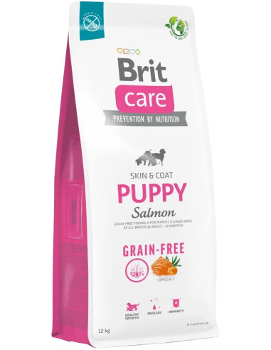 BRIT CARE DOG PUPPY GRAIN FREE SALMON 12 KG