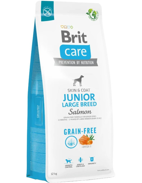 BRIT CARE JUNIOR LARGE GRAIN FREE SALMON 12 KG