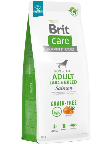 BRIT CARE DOG ADULT LARGE GRAIN FREE SALMON 12KG (VERDE)