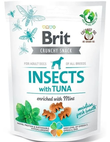 BRIT CARE DOG CRUNCHY CRACKER INSECT TUNA MINT 200GR
