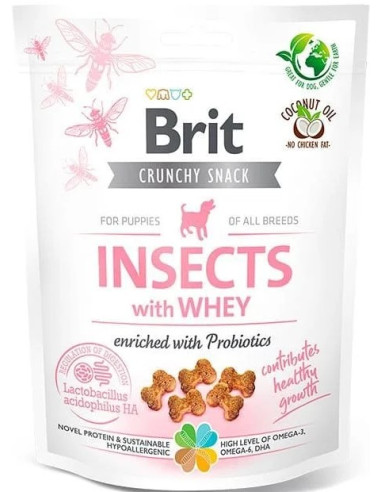 BRIT CARE DOG CRUNCHY CRACKER INSECT WHEY PROBIOTICS 200GR