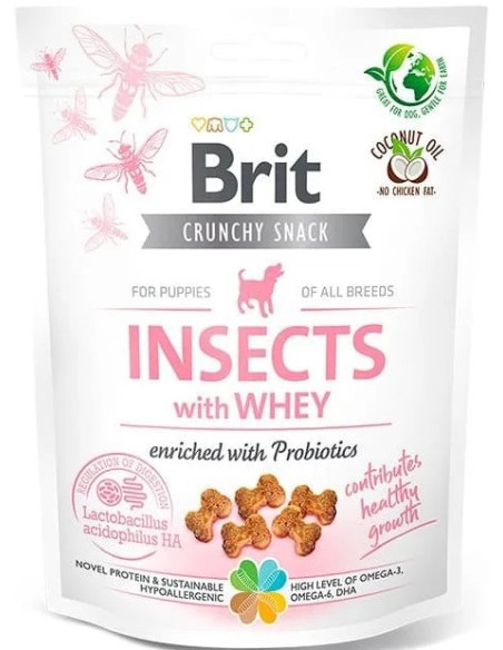 BRIT CARE DOG CRUNCHY CRACKER INSECT WHEY PROBIOTICS 200GR