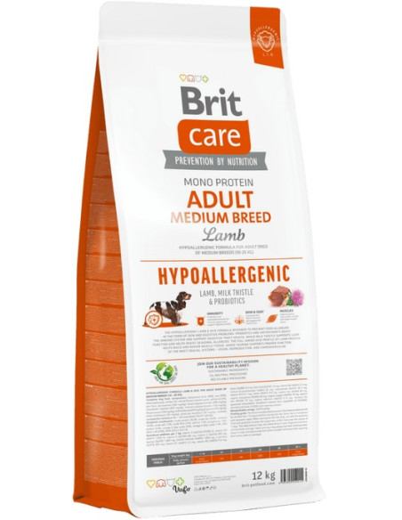 BRIT CARE DOG ADULT HYPOALLERGENIC MEDIUM BREED 12 KG