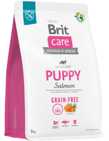 BRIT CARE DOG PUPPY GRAIN FREE SALMON 3 KG