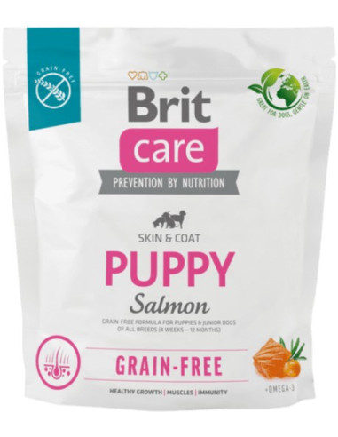 BRIT CARE DOG PUPPY GRAIN FREE SALMON 1 KG