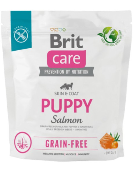 BRIT CARE DOG PUPPY GRAIN FREE SALMON 1 KG