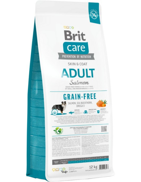 BRIT CARE DOG ADULT GRAIN FREE SALMON 12KG