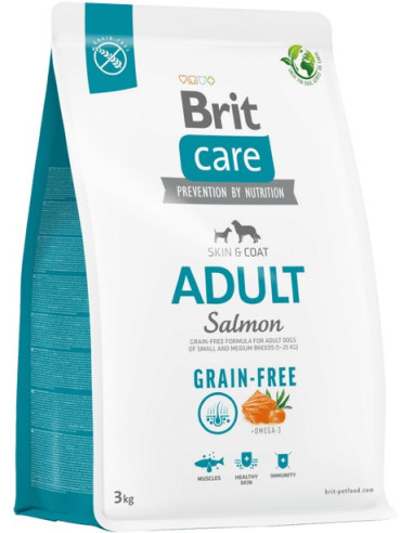 BRIT CARE DOG ADULT GRAIN FREE SALMON 3KG