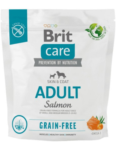 BRIT CARE DOG ADULT GRAIN FREE SALMON 1KG