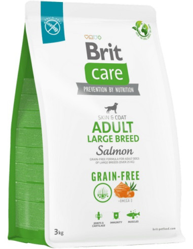BRIT CARE DOG ADULT LARGE GRAIN FREE SALMON 3 KG (VERDE)