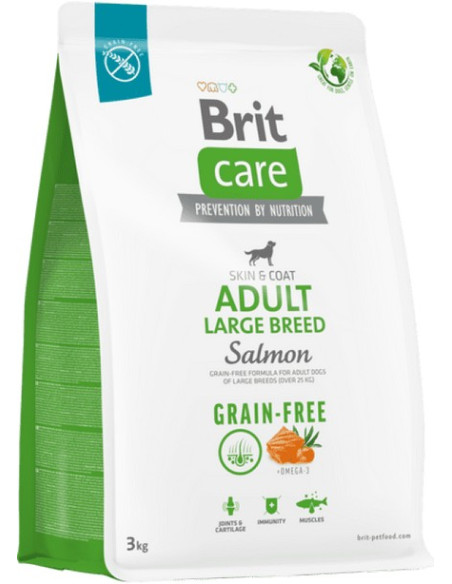 BRIT CARE DOG ADULT LARGE GRAIN FREE SALMON 3 KG (VERDE)
