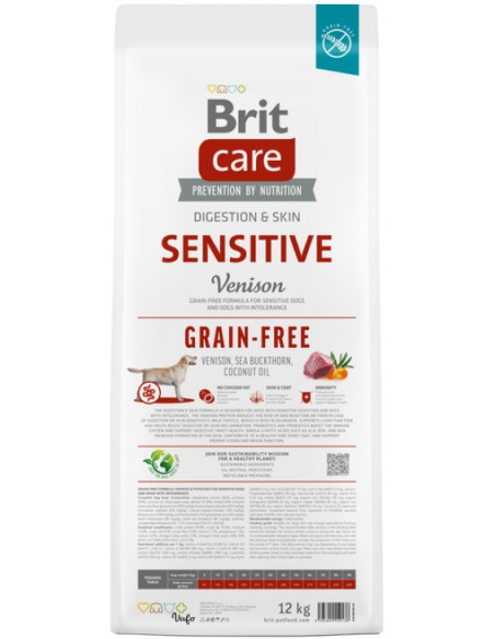 BRIT CARE DOG GRAIN FREE SENSITIVE VENISON 12KG