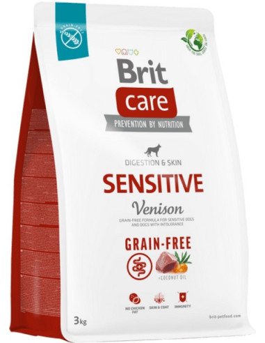 BRIT CARE DOG GRAIN FREE SENSITIVE VENISON 3 KG
