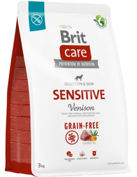 BRIT CARE DOG GRAIN FREE SENSITIVE VENISON 3 KG