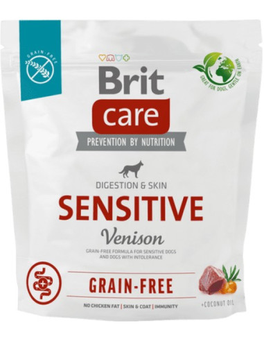 BRIT CARE DOG GRAIN FREE SENSITIVE VENISON 1 KG