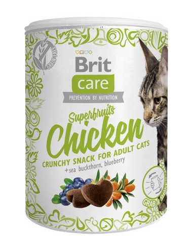 BRIT CARE CAT SNACK SUPERFRUITS CHICKEN 100 GR