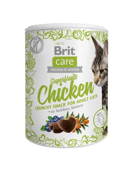 BRIT CARE CAT SNACK SUPERFRUITS CHICKEN 100 GR
