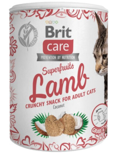 BRIT CARE CAT SNACK SUPERFRUITS LAMB 100 GR