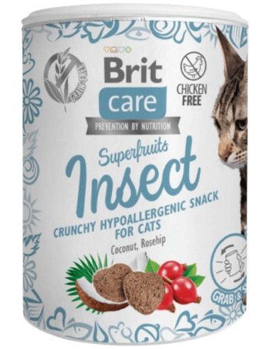 BRIT CARE CAT SNACK SUPERFRUITS INSECT 100 GR