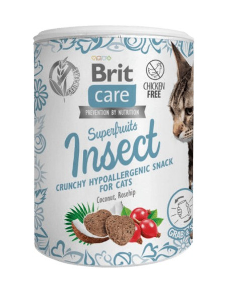 BRIT CARE CAT SNACK SUPERFRUITS INSECT 100 GR