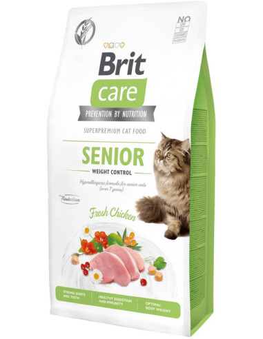 BRIT CARE CAT GRAIN FREE SENIOR WEIGHT CONTROL 7KG