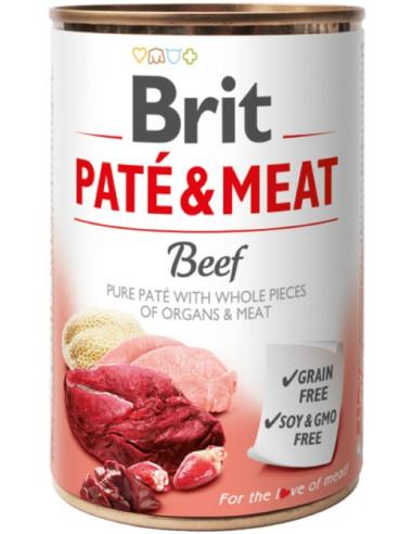 BRIT DOG PATE & MEAT BEEF 400 GR