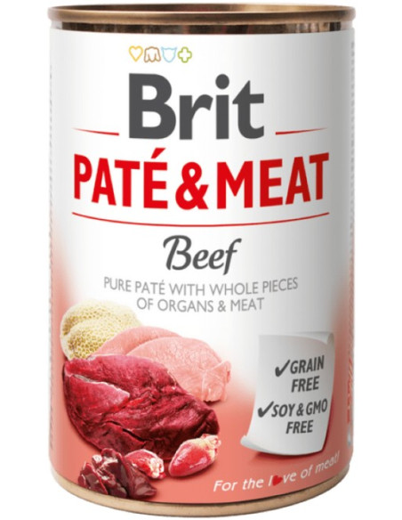 BRIT DOG PATE & MEAT BEEF 400 GR