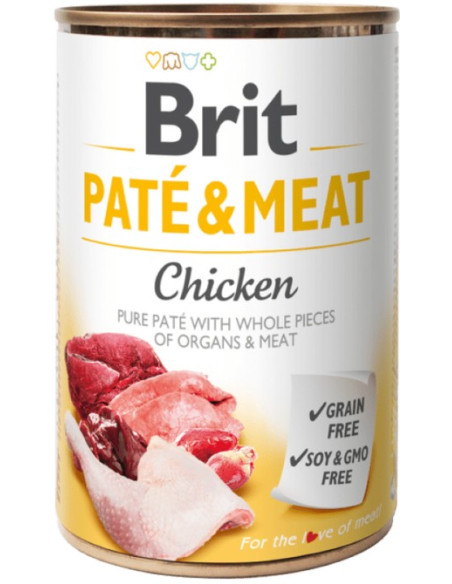 BRIT DOG PATE & MEAT CHICKEN 400 GR