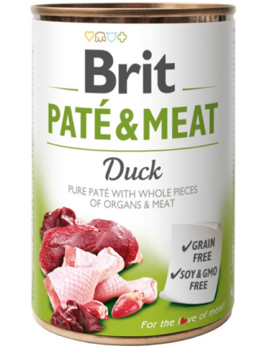 BRIT DOG PATE & MEAT DUCK 400 GR