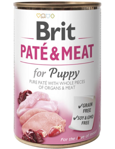 BRIT DOG PATE & MEAT FOR PUPPY 400 GR